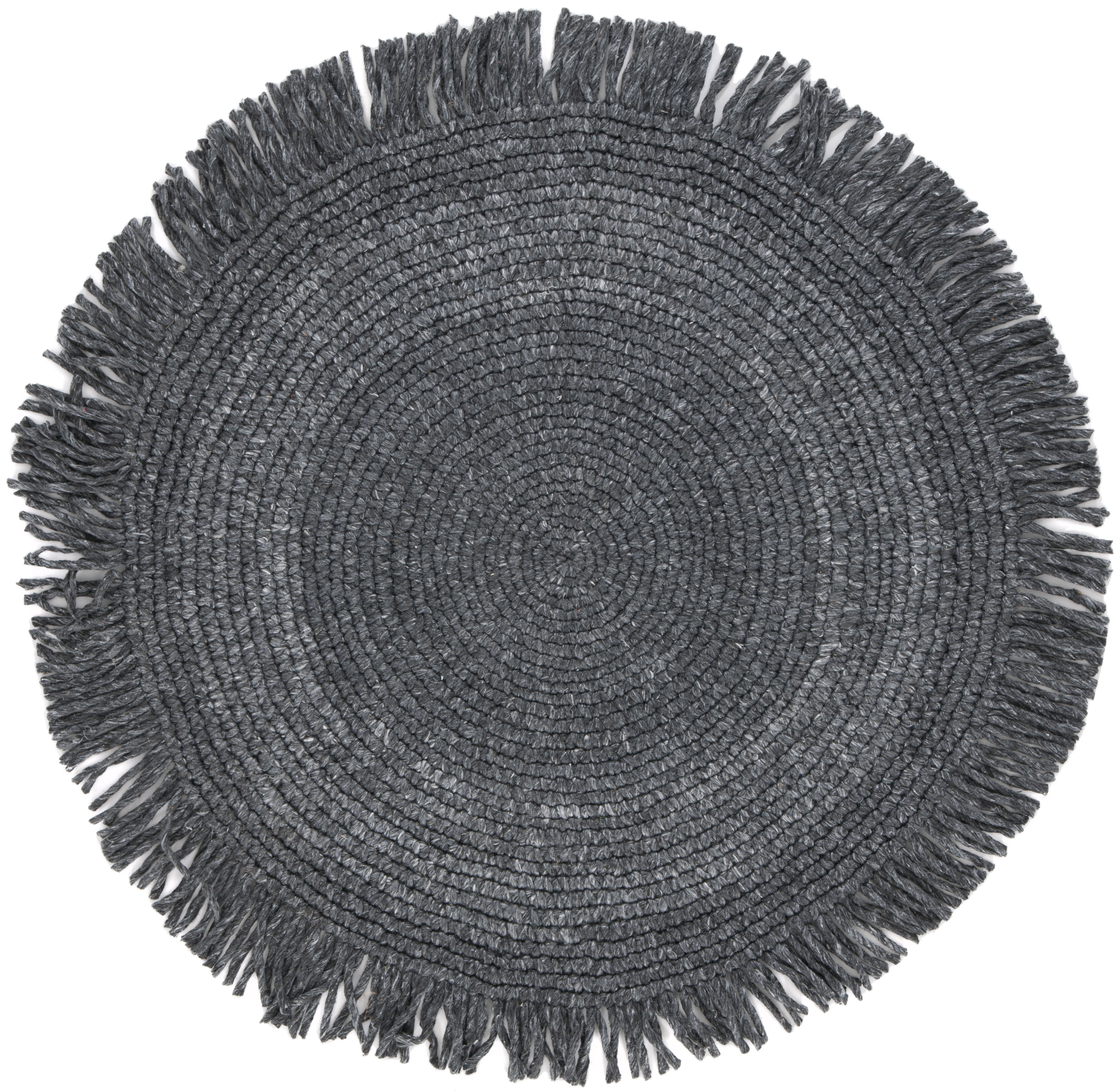 Round Pet Rug Dakota Fields Round Chennelle Handmade Pet Yarn Area Rug in Black ...