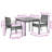 Bayou Breeze 5 Piece Patio Dining Set With Cushions Black Poly Rattan-1720676602-1720676601