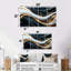 Captivating Gold and Black Marble II - Abstract Modern Waves, impression d'art mural-941423915