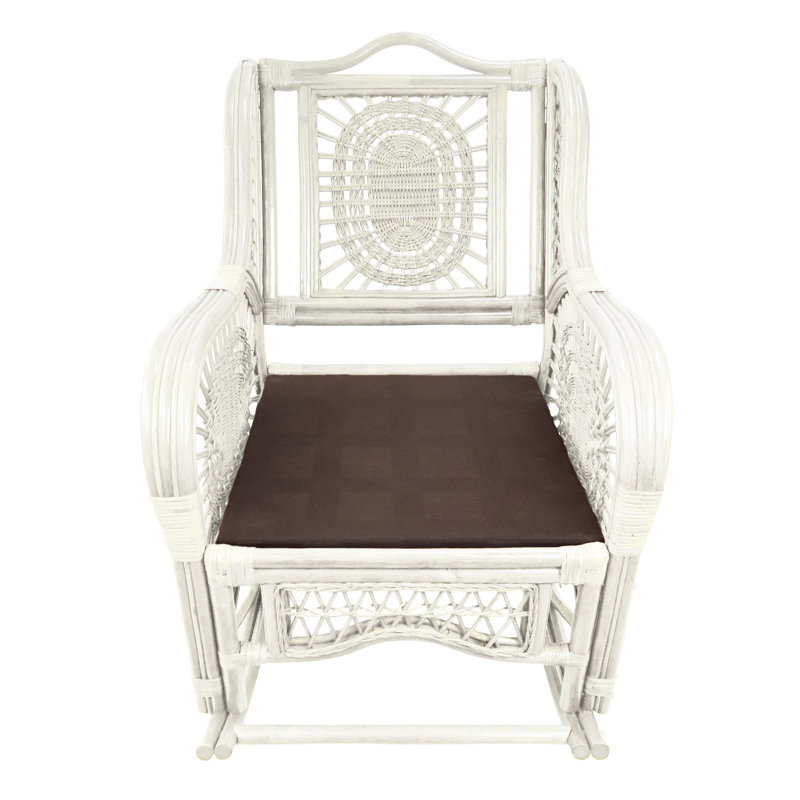 Chaise berçante Malibu, Rouge, Blanc