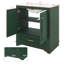 Meuble-lavabo autoportant de 30 po avec lavabo, meuble de rangement pour salle de bain avec portes à fermeture douce et tablette réglable, tiroir-562957990
