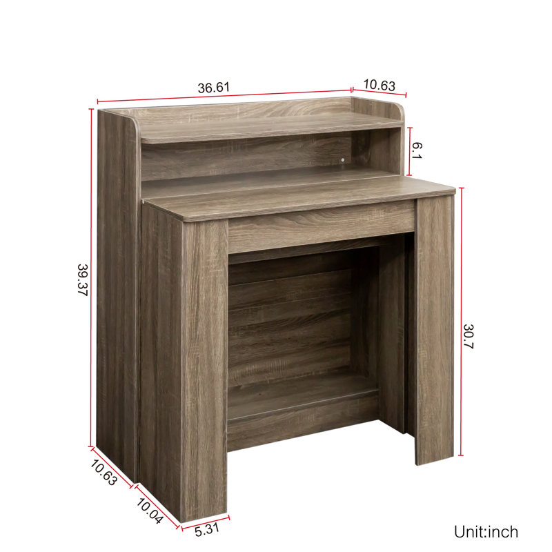 Modern Extendable Dining Table With Storage Shelf, Space Saving Expandable Kitchen Table For Apartment Or Small Spaces,White