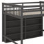 Lit mezzanine double avec 8 tablettes ouvertes-157930013