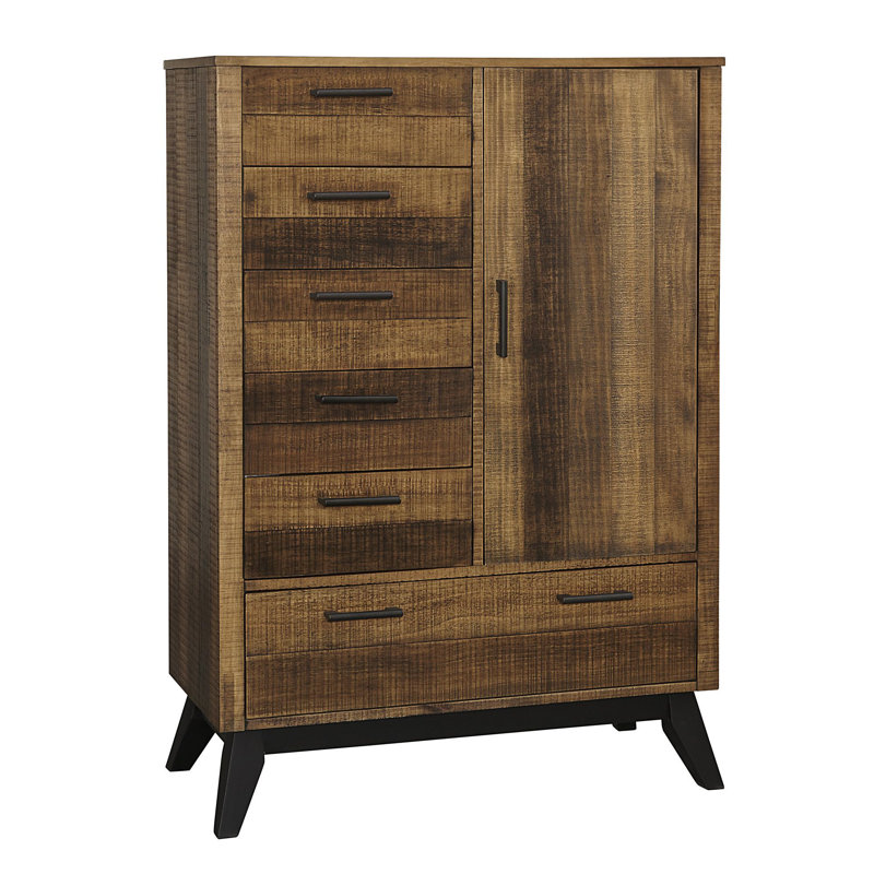 Wood Chifferobe, Brushed Wheat