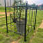 Treillis d'arche de jardin en métal durable pour plantes grimpantes et décorations de mariage en plein air, noir