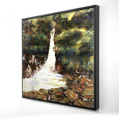 "Cascades aquarelles" sur toile