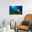 Sea Turtle Sun Rays Peaceful Serene Vibrant Turtle Nature Ocean Wall Art Print 1 Piece Wrapped Canvas Wall Art-826582322