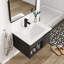 Meuble-lavabo simple 24 po avec comptoir en céramique et meuble-lavabo flottant 24 po-129398113