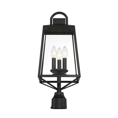 Lampadaire d'extérieur à 3 lumières Nanok (noir)