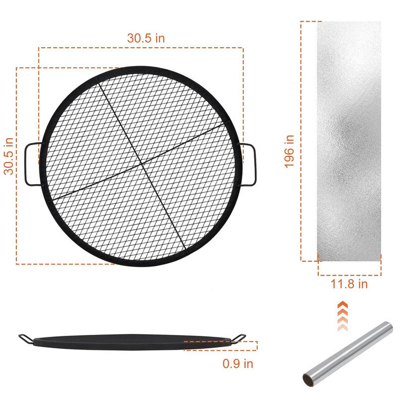 Carbon Steel, 0.9 cm H x 30.5 cm W x 30.5 cm D