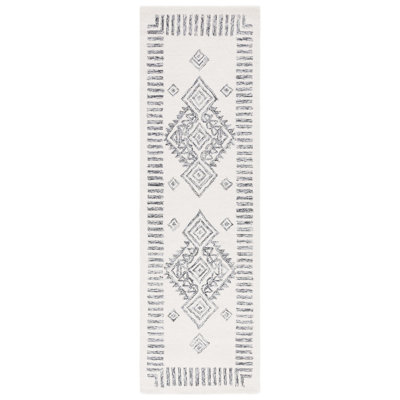 Lavardens Hand Tufted Wool/Cotton Oriental Rug in Black/Ivory
