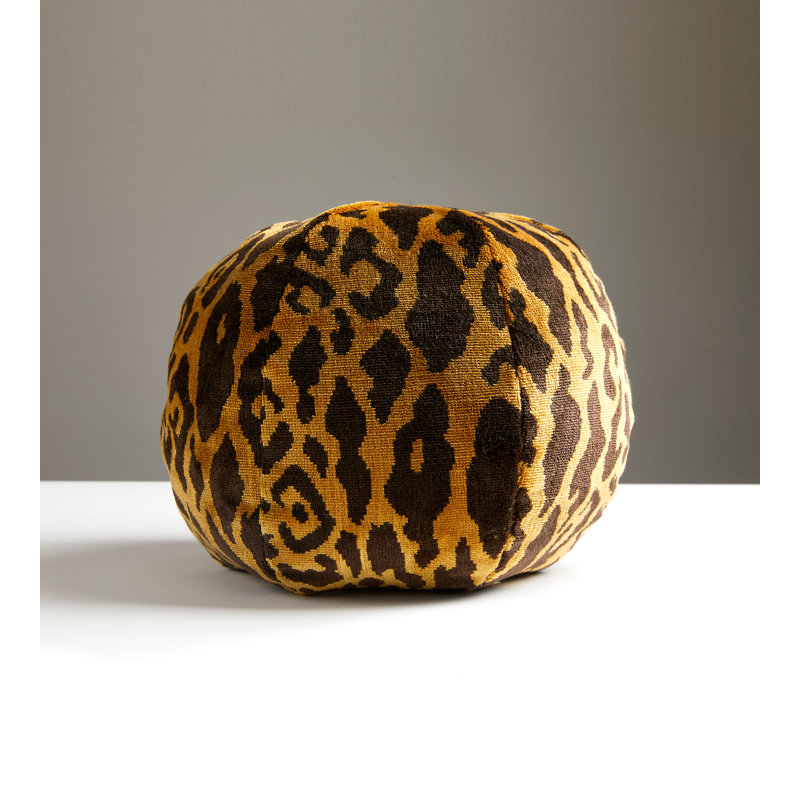 Wild Glamour Silk Circular Pillow Cover & Insert