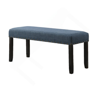 Fabric Dining Bench with Nailhead Trim