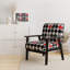 Fauteuil d'appoint rembourré en velours noir et blanc