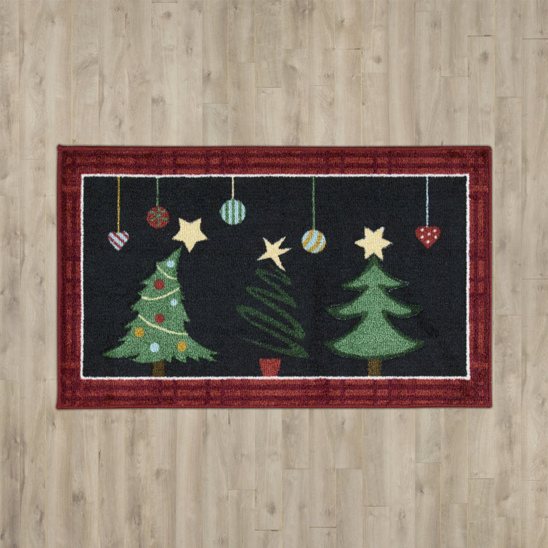 Tapis noir joyeuse fêtes Bethel