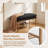 32" Linen Upholstered Bench with Open Storage Shelf, Metal Legs, 300 LB Capacity, Modern Bedroom & Entryway Accent-1065291468
