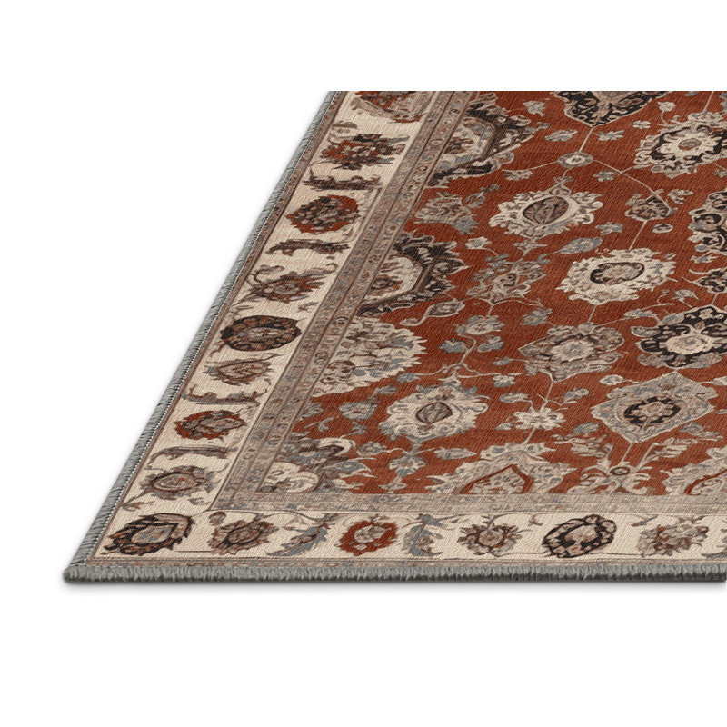 Machine Washable Persian Grey Area Rug, Square 4'