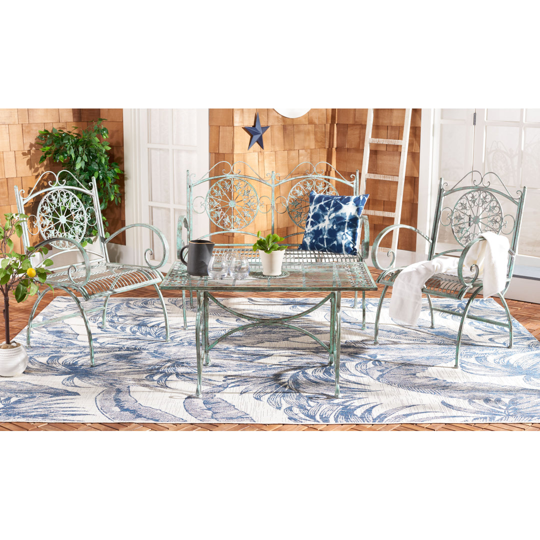 Pafford 4 - Person Metal Patio Dining Set with Rectangular Table Ophelia & Co. 