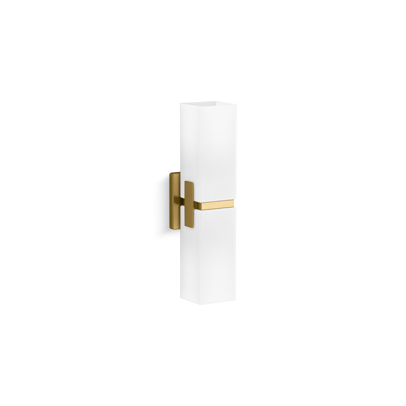 Honesty Two-Light Sconce, Brushed Moderne Brass