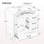 Meuble-lavabo de 30 po avec lavabo, armoire de salle de bain avec porte, trois tiroirs, pieds en bois massif et panneau de fibres à densité moyenne, patins réglables, noir-1318698077