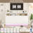 63" W TV Stand Cabinet With Built-In LED Lights & Surge-Protected Outlet | All-In-One Modern Entertainment Center