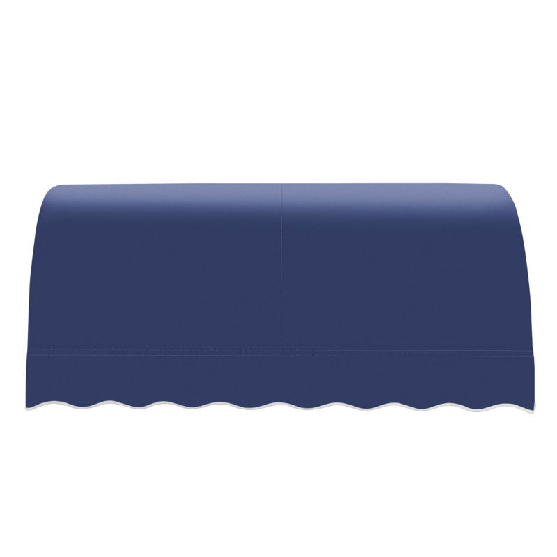 Awntech Savannah Acrylic Fabric Fixed Awning, Navy, 44" H x 124.5" W x 36" D
