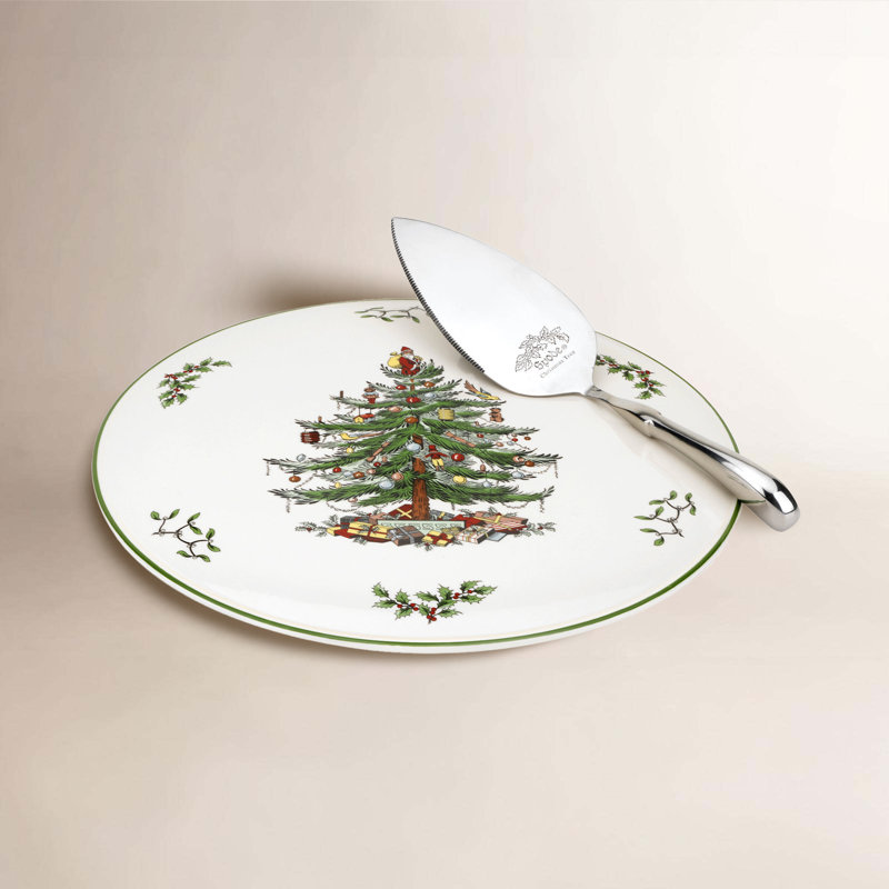 Ensemble de plateaux à gâteaux et plateaux de Noël 11,5 po Spode