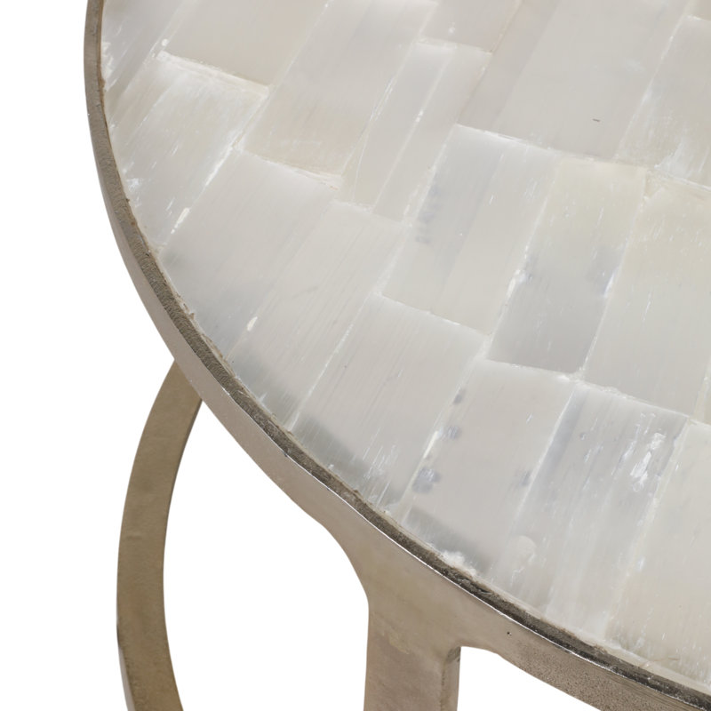 Table basse ronde avec cadre en métal Altrincham Selenite