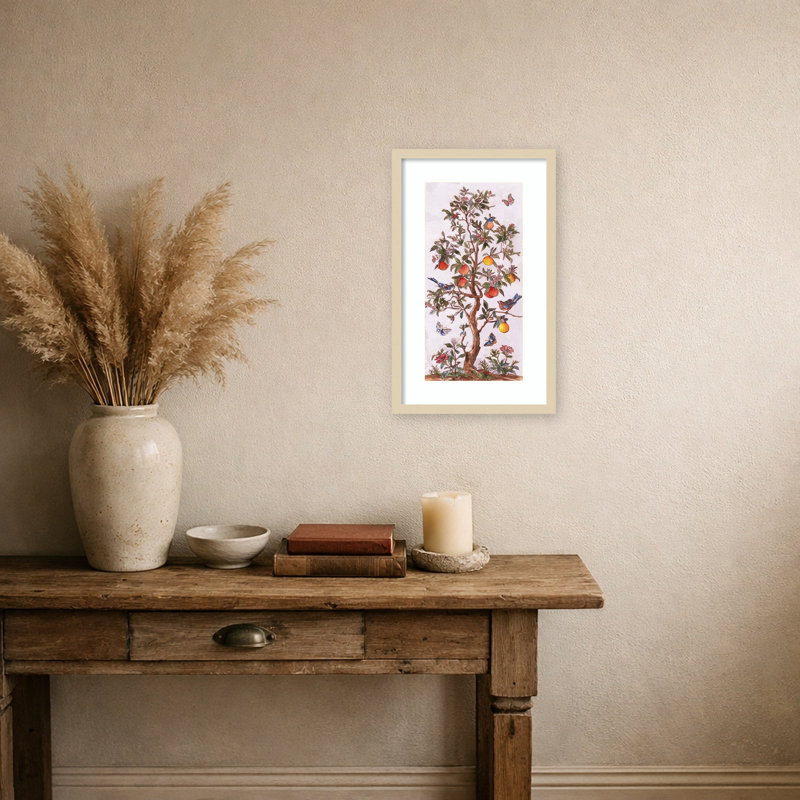 «Citrus Aviaire I» par Melissa Wang, impression sur bois encadrée, 13 x 21, Svelte naturel