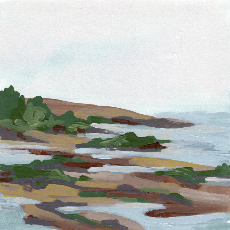 Forest Shore I by June Erica Vess - Wrapped Canvas Painting, 30cm H x 30cm W x 3.8cm D
