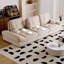 Canapé modulaire beige en polyester-1784737564