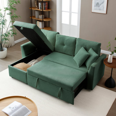 Canapé-lit modulaire en L 85,5 po