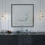 Reflection Breeze 3 Light Hand Blown Clear Glass Globe Pendant Chandelier with Inner Webbed Glass in Clear, Amber or Grey (4", 5", 6.3" Globes)-673360374-673360378