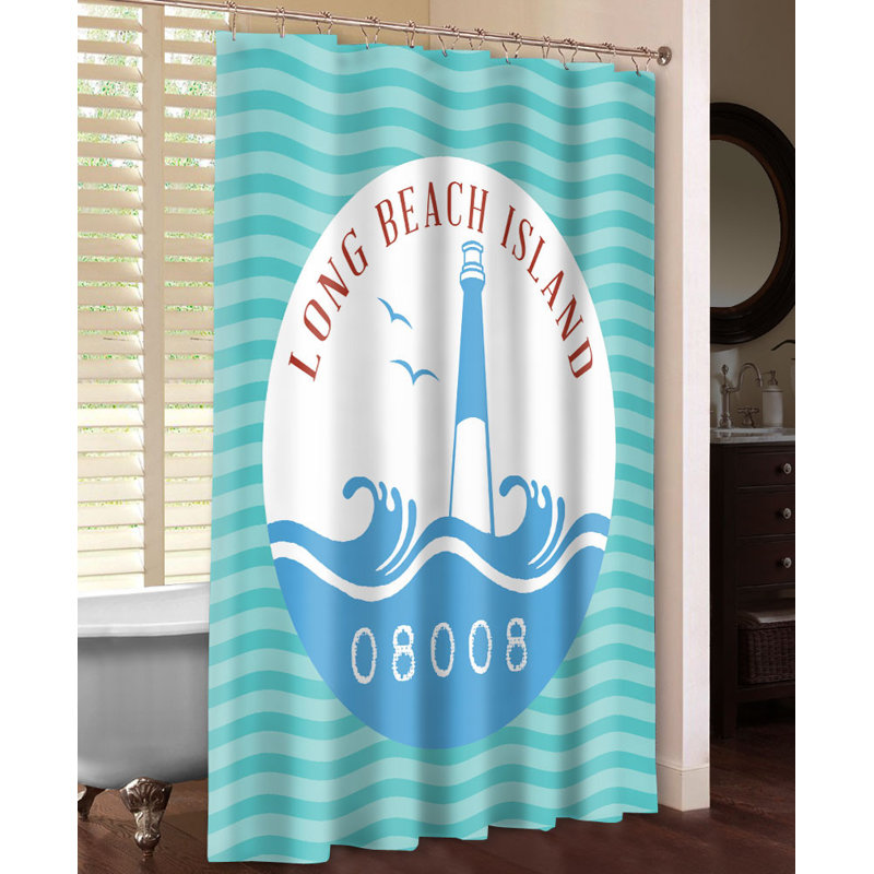 Rideau de douche simple Long Beach Island