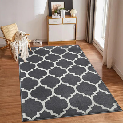 Coll Abstract Machine Printed Area Rug