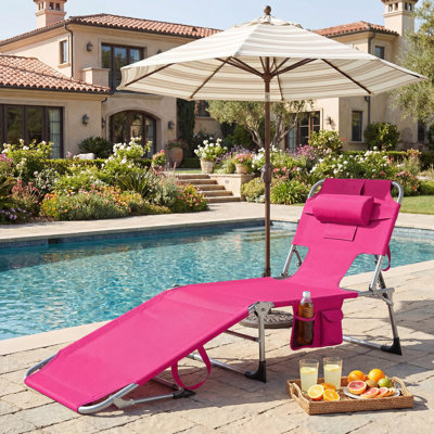 Sametra Outdoor Metal Chaise Lounge