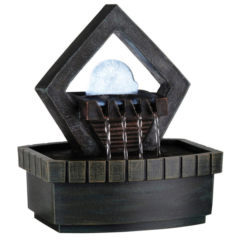 Fontaine d'intérieur 9,5 "avec lumière DEL