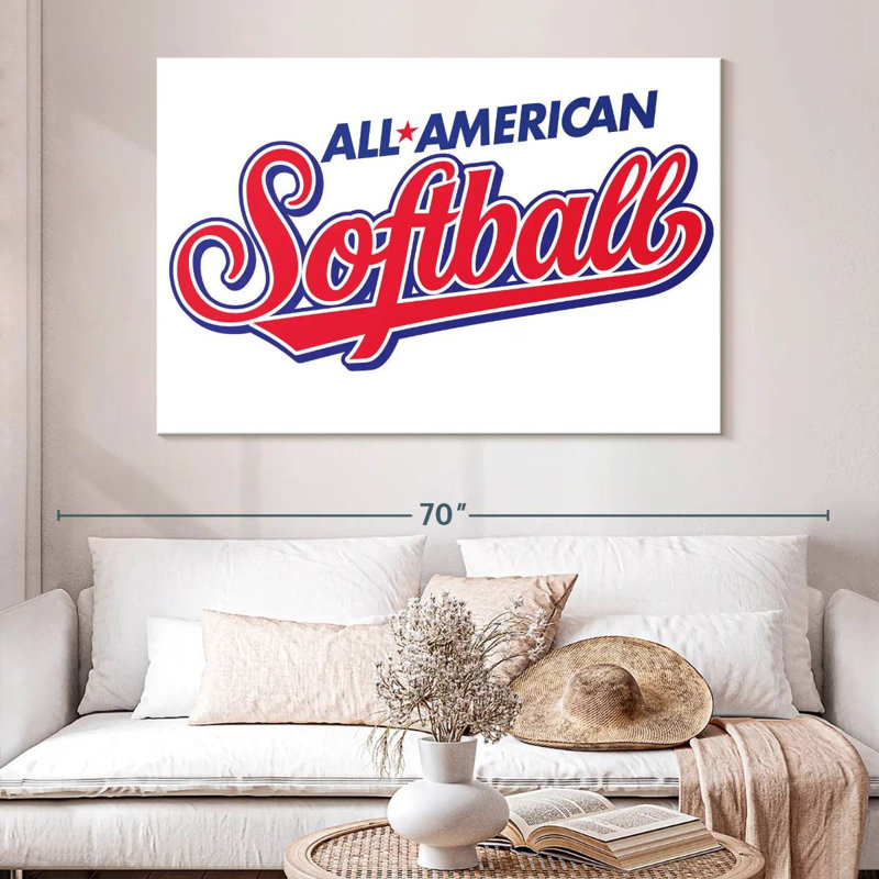 Plaque Kema American Softball, H 34 po x l 51 po