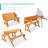Muneo Rectangular Fir Solid Wood Yes Outdoor Picnic Table Yes , 57 " W 54 " D