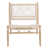 White Genuine Leather/Bleached Oak Legs