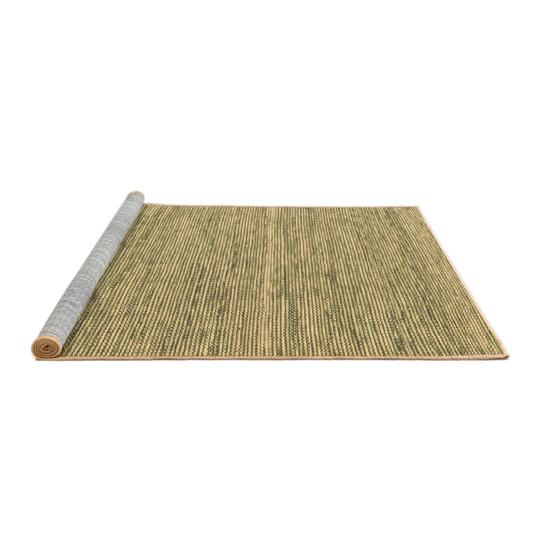 Tapis contemporains brun lavable à la machine 2767, Rond 6 pi