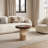 Mushroom-shaped walnut side table modern decorative table bedside table