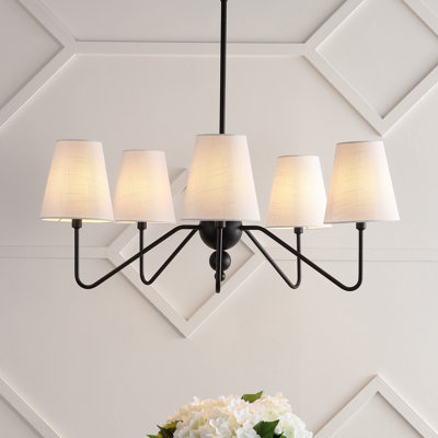 Lustre classique / traditionnel à 5 lumières avec abat-jour Jaya