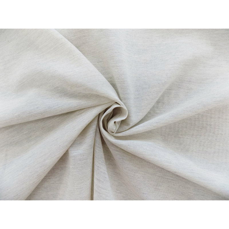 Peck Slot Top Semi Sheer Single Curtain, Beige