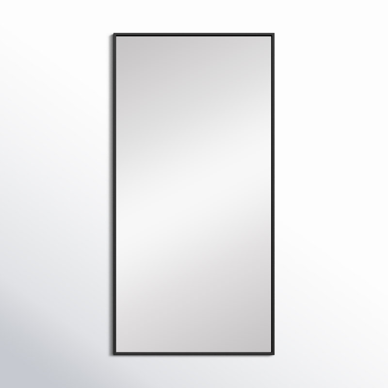 Sabine Metal Rectangle Wall Mirror, 60" x 30", Black