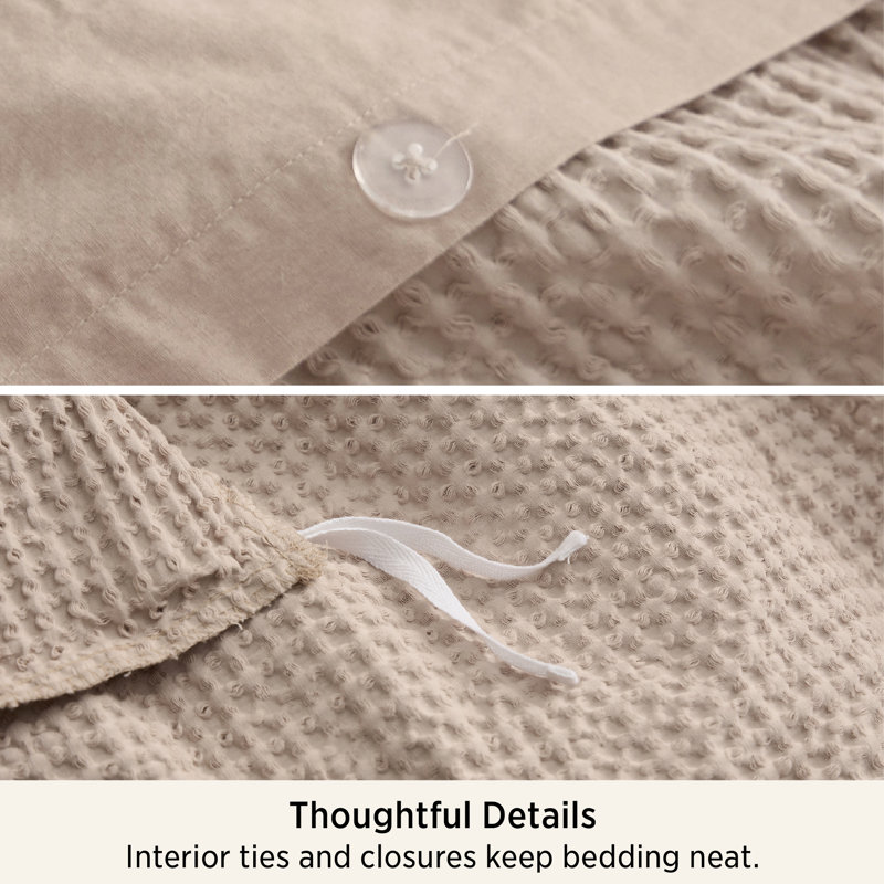 Ensemble de housse de couette en coton 100% lin très grand pour toutes les saisons (ensemble de 3), Linen