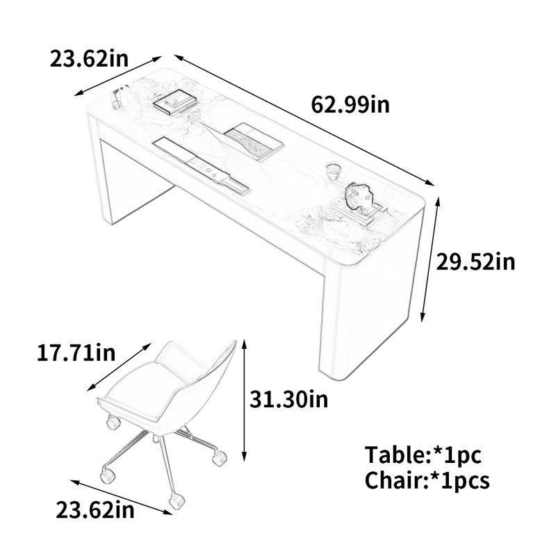 Bureau élégant et sophistiqué