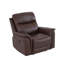 Canapé de salon inclinable 2 pièces en cuir végétalien Chester Brown Reddish