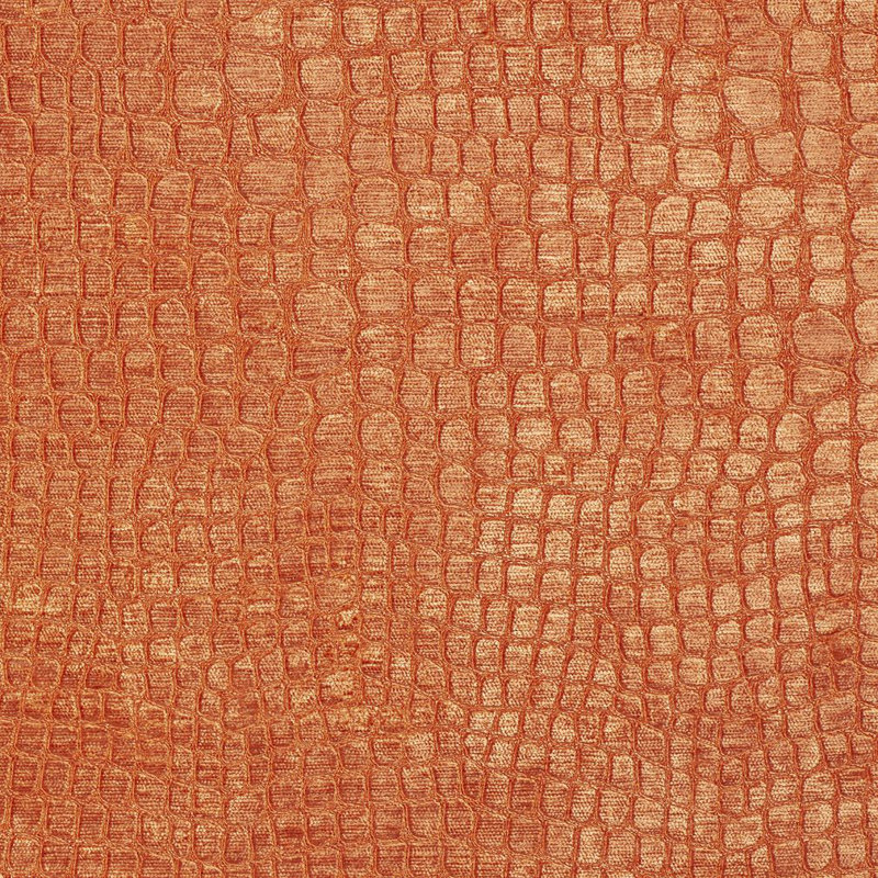 Tissu velours lime alligator, Orange