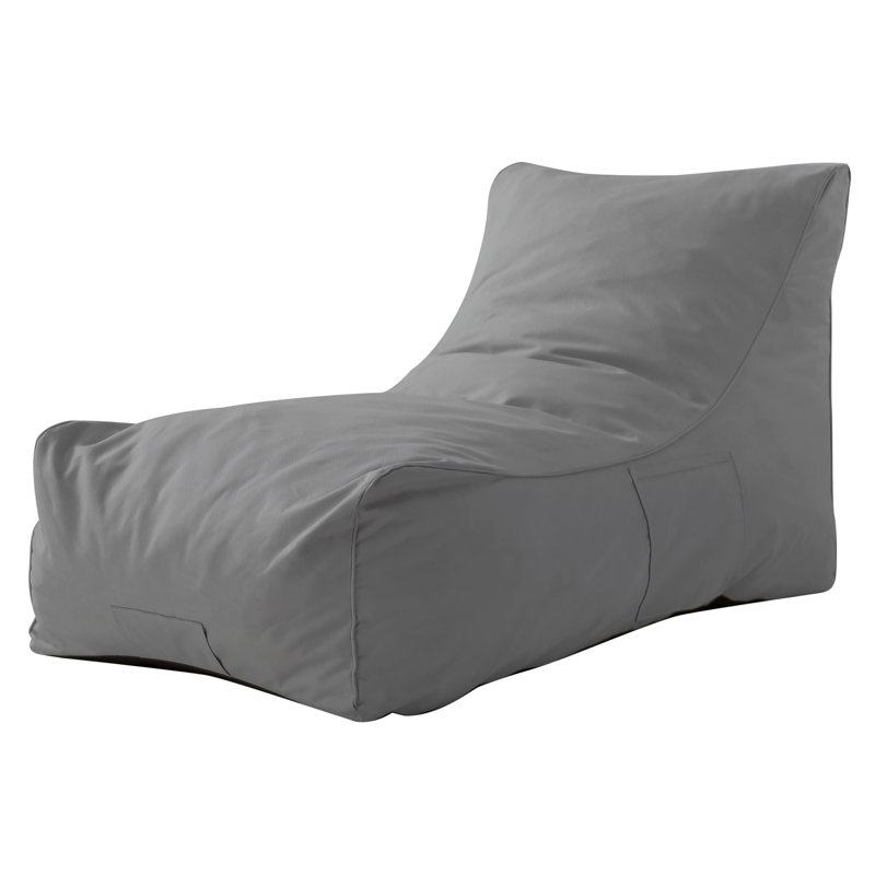 Fauteuil à billes et méridienne standard Resty pour chambre à coucher, Gris clair